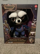 NIB 10” Rocket Raccoon Talking Plush Guardians Of The Galaxy Marvel Mattel Toys
