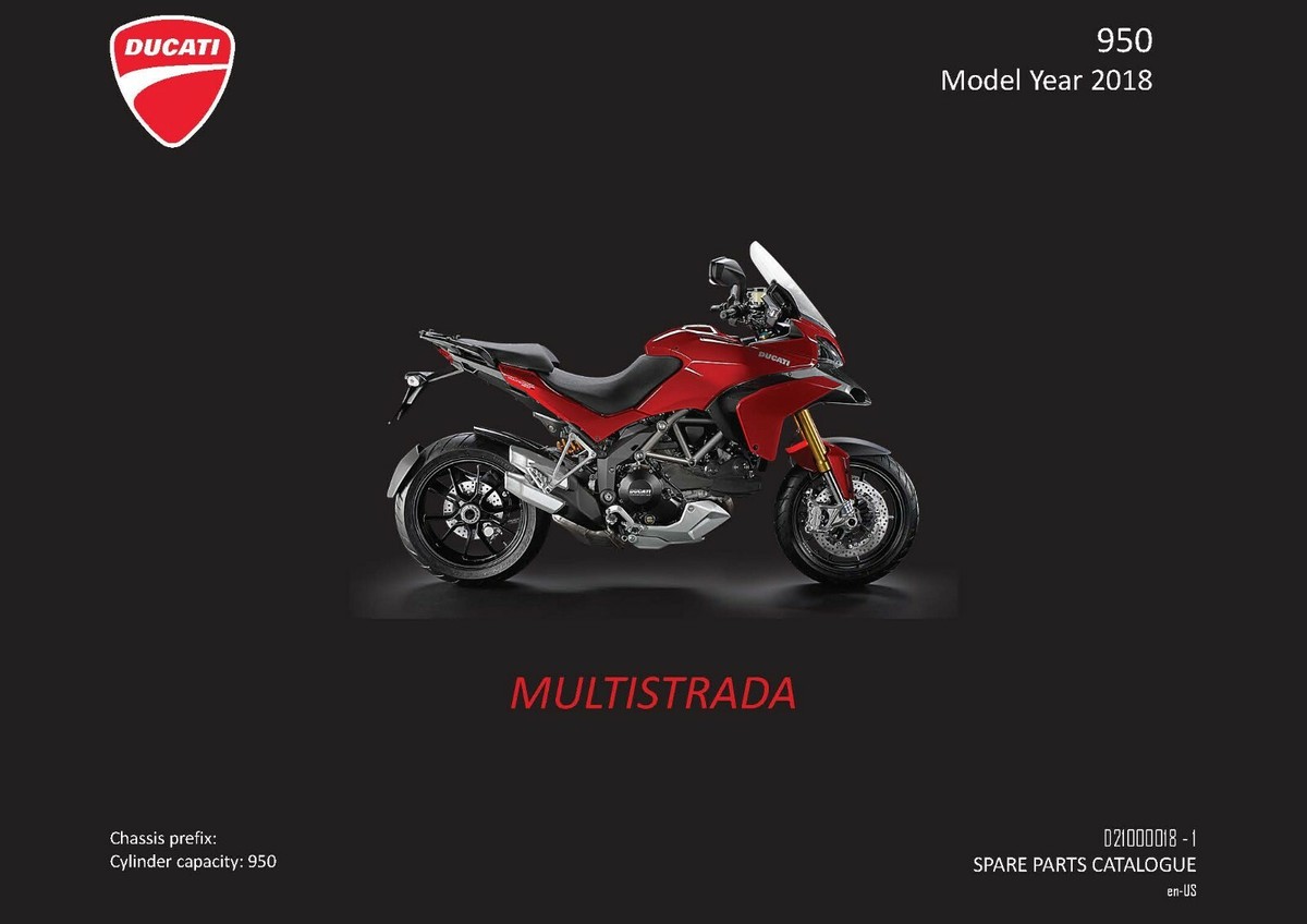 Ducati Parts Manual Book Chassis Engine 2018 MULTISTRADA 950