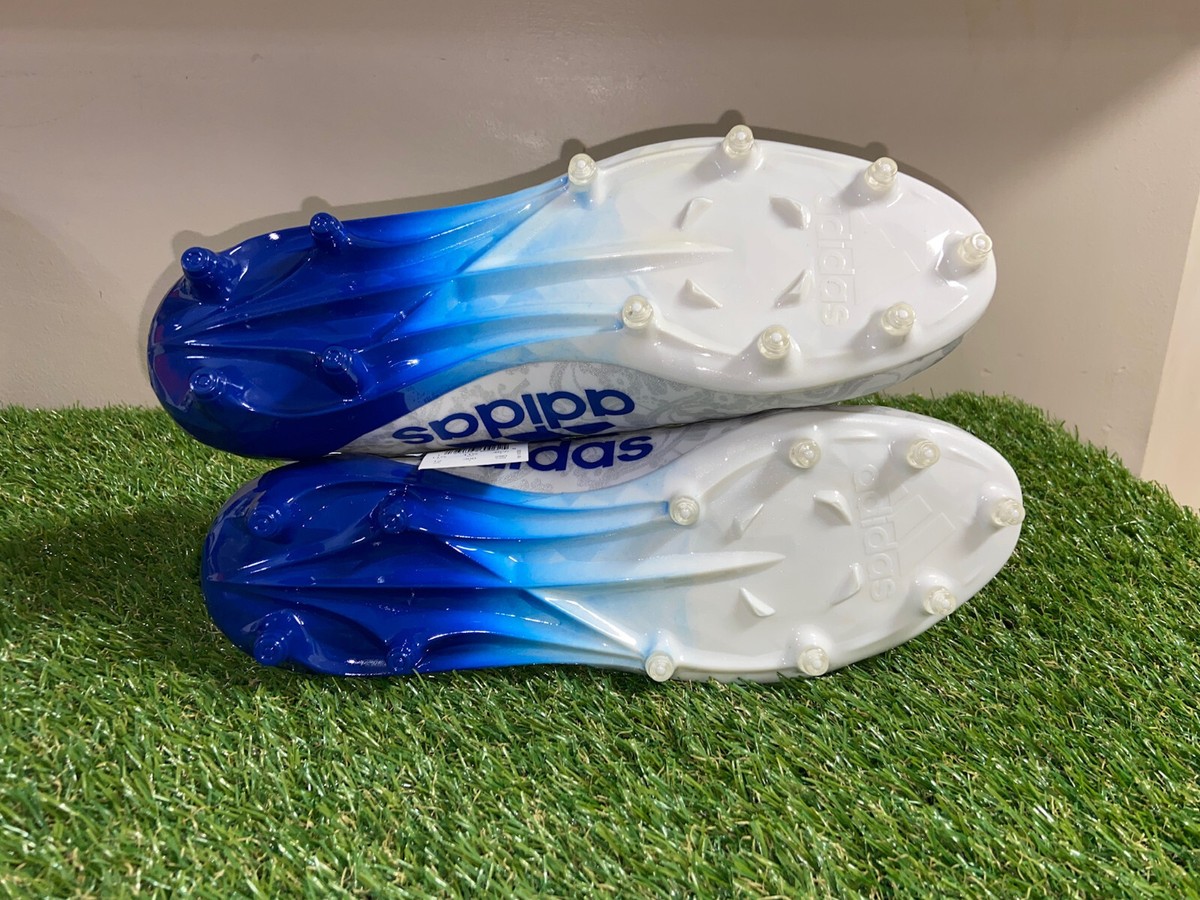 Adidas Adizero Young King Blue White Floral Football Cleats FU6707 Men\'s Size 9 Adidas Adizero Reign Young King Floral Blue Football Cleats  main image 3