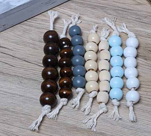 20mm Wood Beads, Wooden Macrame Beads Large Hole, 50pcs Wooden