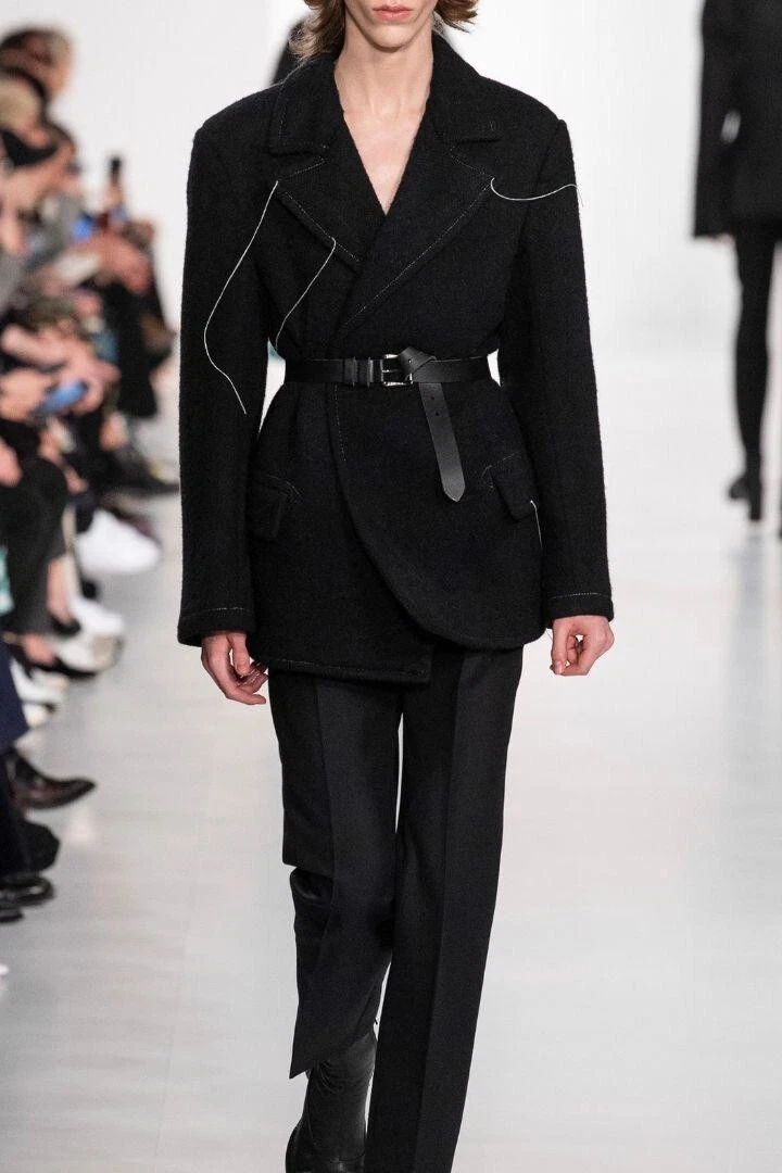 Maison Margiela Giacca Blusa Spina di Pesce Uomo Taglia 36 100% Lana Nero 19AW