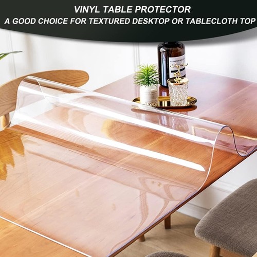 Customizable Clear Table Mat - 30x64 Inch Non-Slip PVC Protector for Daily Use - Picture 4 of 9