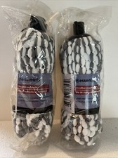 Two Essentials Microfiber Mop Heads Standard Handle Screw Thread End New