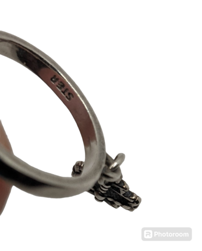 JAMES AVERY Jerusalem Cross Dangle Ring 925 Sterling Silver RETIRED Size 5 - Picture 9 of 12