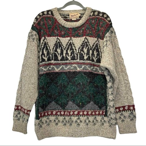 Woolrich Sweater Large Vintage Grandpa 