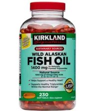 Kirkland Signature Wild Alaskan Fish Oil 1400 mg, 230 Softgels