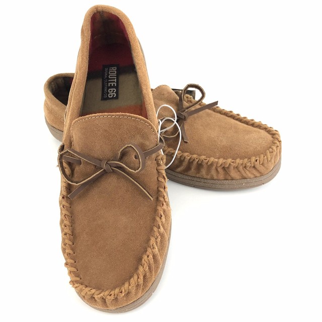 Route 66 Jordan Slippers Size 11 Mens Tan Suede Leather Rubber Sole