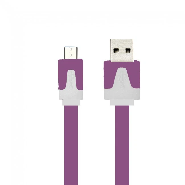 NTJ SHORT 8" flat noodle MICRO USB data Charger Cable for Samung GALAXY S4 s6 s7 - Image 3 of 4