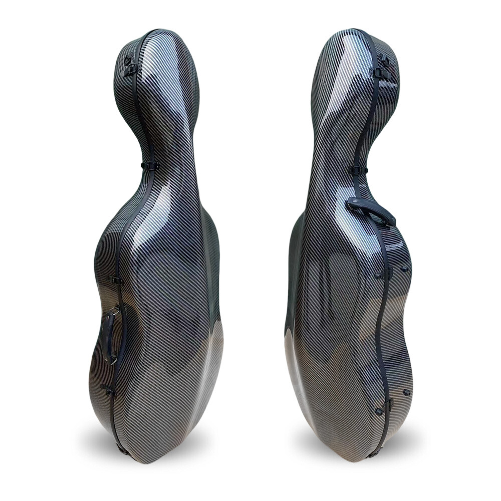 Cello Case 4/4 Full Size Carbon Fiber Cello Box Strong Light with wheel hard