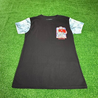 Popeye Short Sleeve Mode Engaged Comics Contrast Sleeve Black T-Shirt Size M