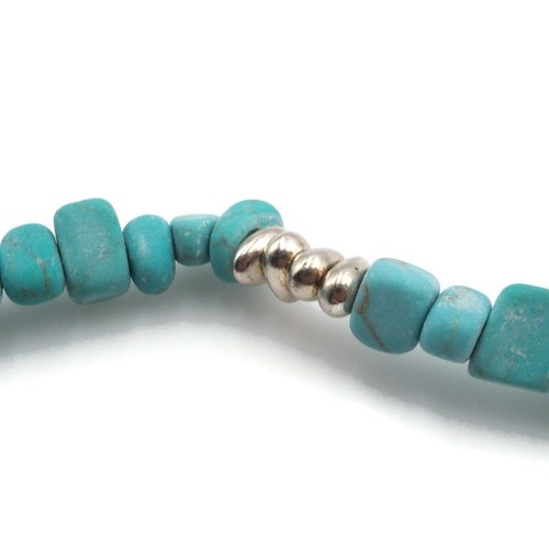 Vintage Premier Design Matte Dakota Faux Turquoise Chip Fashion Necklace 35 In - Picture 13 of 14