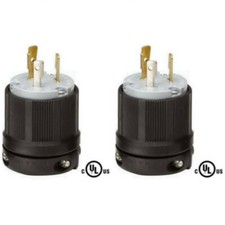 NEMA L5-20 Grounding Locking Plug, 20A 125V AC, 2 Pole 3 Wire, cUL Listed