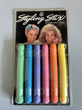1980s STYLING STIX soft flexible hair rollers by MERCURY FOAM Corp. 6 short NEW