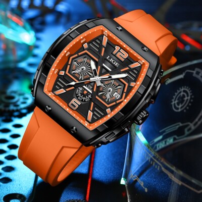 Luxus Herren Quarz Armbanduhr Datum Leuchtend Chronograph Wasserdicht Sportuhr