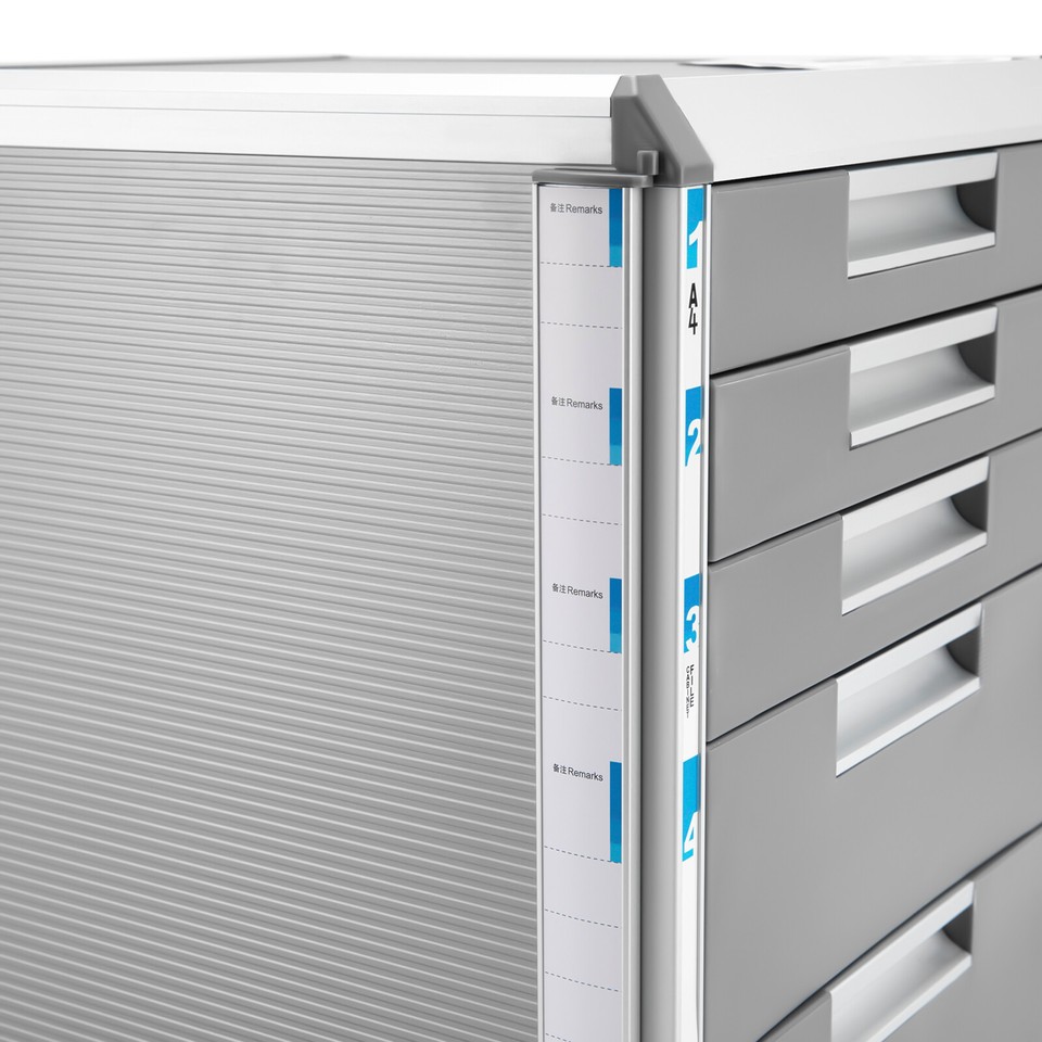 5 Drawer Desktop File Storage Filing w/ Label Lock