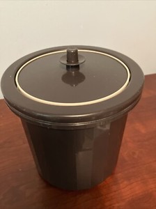 TUPPERWARE ICE BUCKET Vingage  Dark Mocha Brown 3 Piece