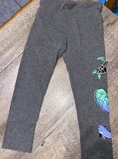 Justice sz 12 turtle capri gray leggings norwal unicorns of sea blue green Guc