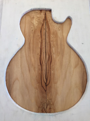 Poplar Burl Guitar Bookmatch Set Musical Luthier wood .46 x 7.5 x 20.75 - 2401