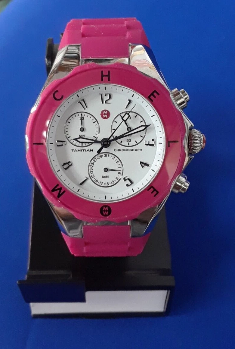 Red michele watch sale