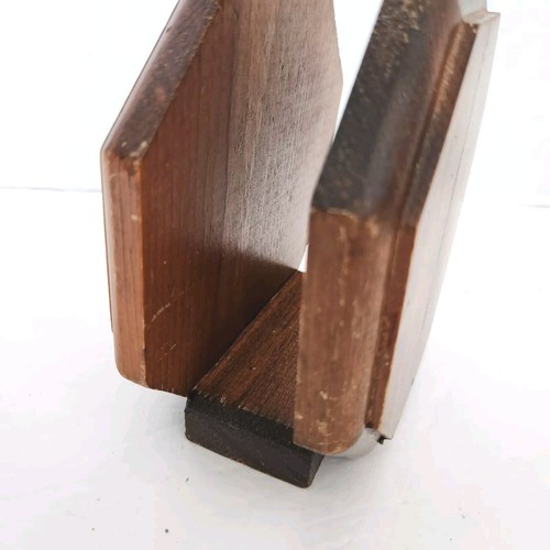Vintage Wood Lucite Napkin Holder Pony Express Octagon Wooden Decor Cottagecore - Picture 11 of 13