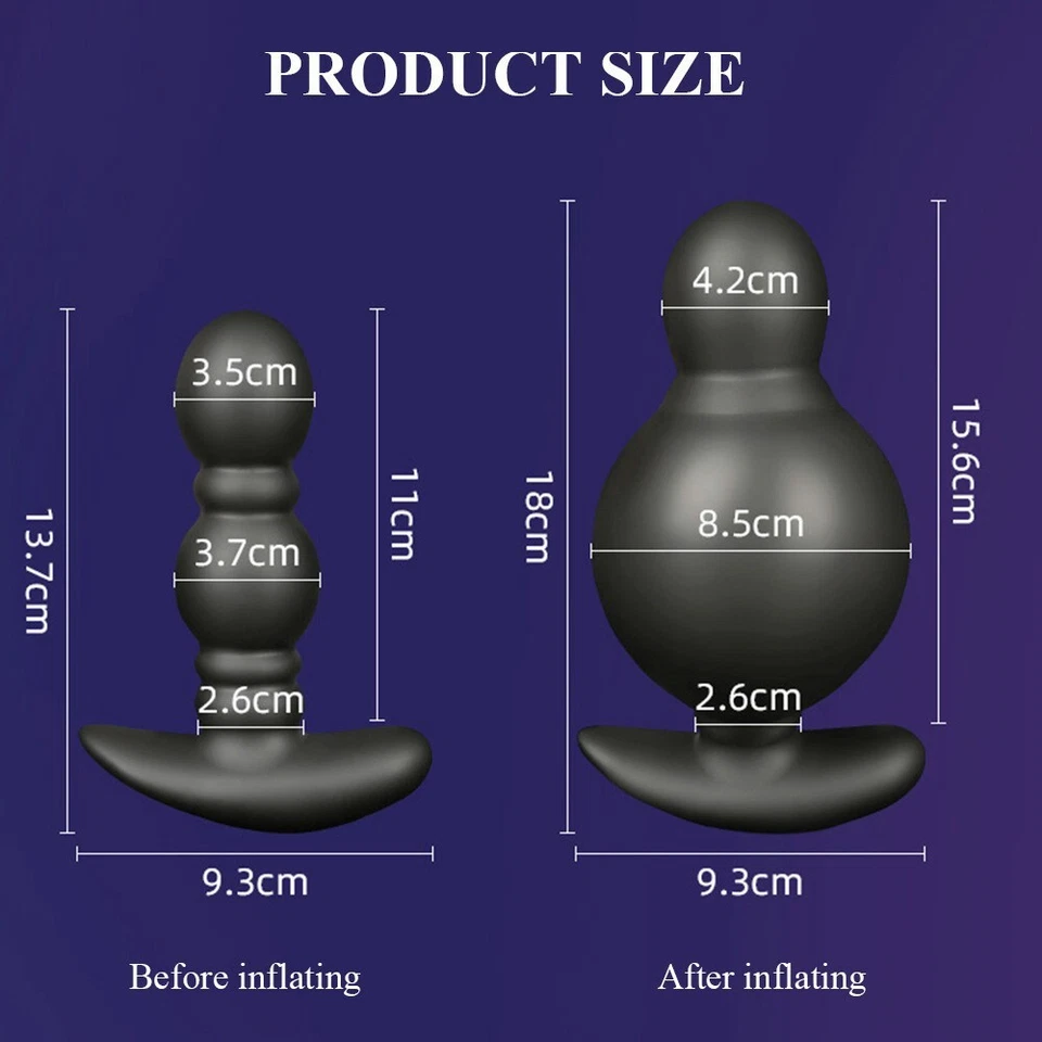 Extra Huge Inflatable Dildo Pump Penis Anal Butt Plug G-spot Stimulator Sex Toys - Image 2 of 4