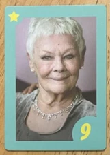 JUDI DENCH, STUNNER,PALADONE "GREEN" COLLECTOR'S CARD, LEGEND, NICE ACTRESS !