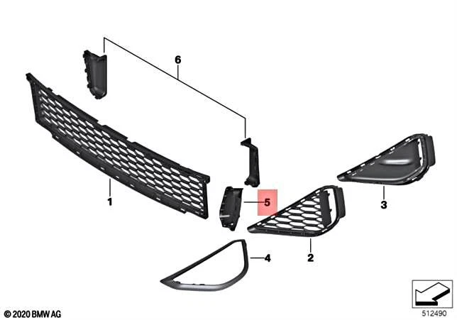 Genuine BMW F39 X2 18i 20i 20iX 25iX Air Duct Moek Front Left Open 
