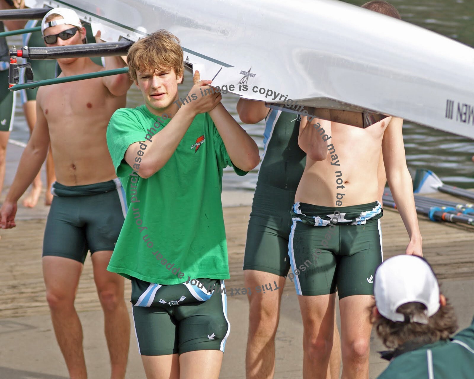 Blonde Row Crew Jock Carrying his Coxswains with his Team Members eBay
