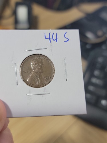 1944 S Lincoln Wheat Cent Penny Free Shipping - Picture 2 of 4