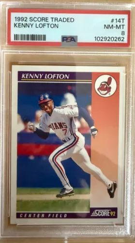 1992 score traded kenny lofton psa 8