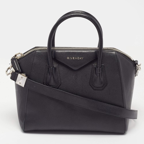 Givenchy Antigona Small Black Leather Satchel