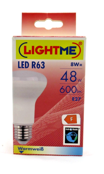 Lightme Led Leuchtmittel Reflektor R63 8W = 48W E27 600Lm Warmweiß 2700K 852345-image