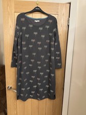 White Stuff  Grey Embroidered Palms Dress Size 14