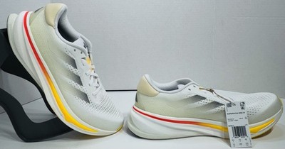 New Adidas Supernova Rise Running Shoes Men s 10 White Yellow