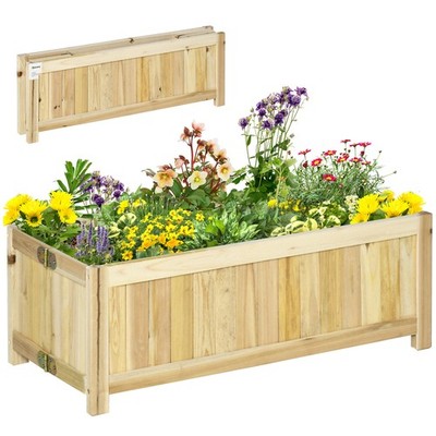 Foldable Raised Garden Bed Elevated Planter Flower Planting Box