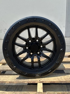 (4) 20x10 LOCK OFF-ROAD KRAWLER MATTE BLACK W/BLACK RING (8x165 -18MM) SILVERADO