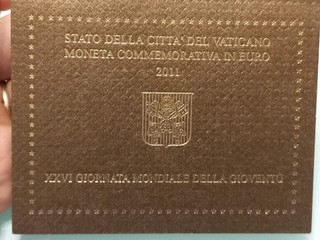 Vaticano Benedetto XVI Vatikan 2 Euro 2011 XXVI Giornata Mondiale Gioventù Fdc