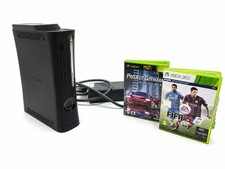 Xbox 360 Slim Console Black + Power Supply + 2 Games No Controller