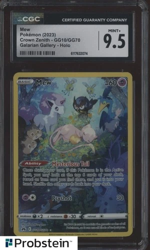 2023 Pokemon Crown Zenith GG10/GG70 Mew Holo Galarian Gallery CGC 9.5