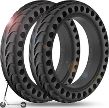 2PCS Upgrade 50/75-6.1 Electric Scooter Solid Tires, 8.5X2.0 Tires Tubeless for