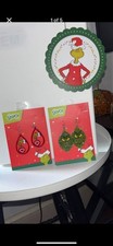 Grinch New Earrings and Ornament Set for Christmas