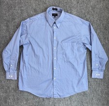 Claiborne Shirt Men 16 1/2 32/33 Blue Dress Top Long Sleeve Button Down Collared