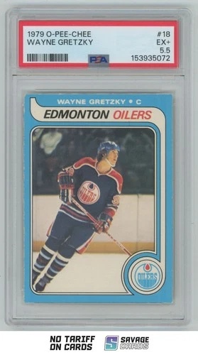 1979-80 O-Pee-Chee Rookie Wayne Gretzky PSA 5.5 #18 Edmonton Oilers