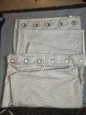 Next Curtains cream/grey C51-989-743 ringlets blackout 168-229cm/66-90” 