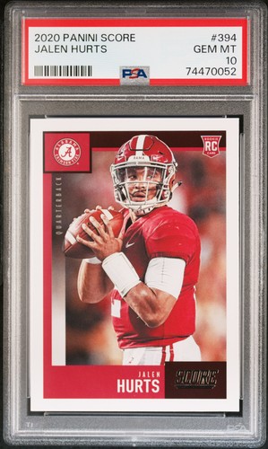 2020 Score Jalen Hurts RC #394 PSA 10 GEM MT