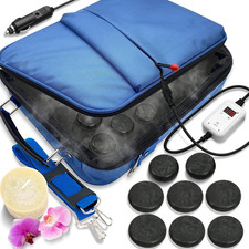 Serenelife Massage Stone Warmer Set - Electric Spa Hot Stones Massager  Heater