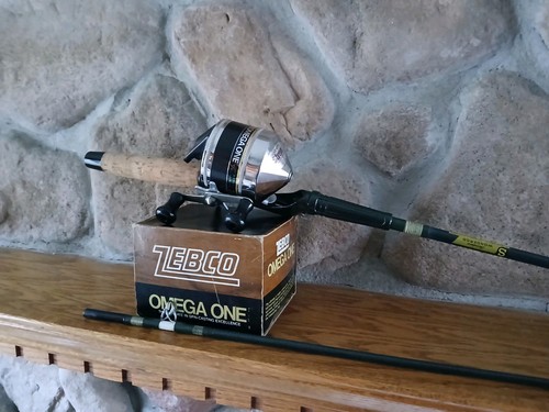 Vintage Zebco Omega One Spin-cast Reel/Shakespeare Wonderod Combo 79 ...