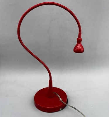 Red metal desk lamp