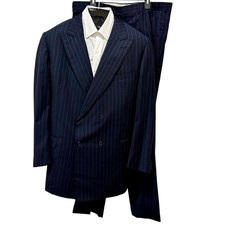 Ermenegildo Zegna Trofeo Navy Blue Pinstripe Double Breasted Suit 48L 38x32