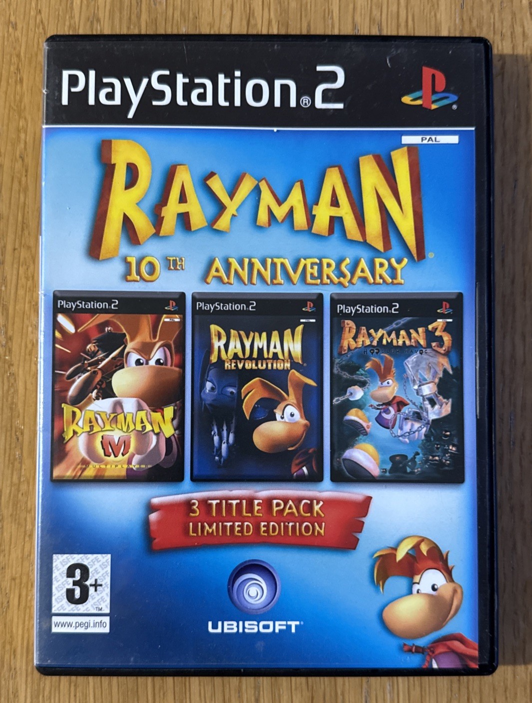 Sony PlayStation 2 Ps2 Rayman : 10th Anniversary 3 Title Pack includes Manual